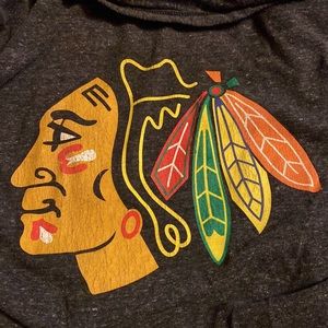 NHL’s Chicago Blackhawks zippered hoodie.  Brand unknown